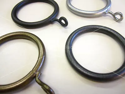 £16.46 • Buy 10 Cameron Fuller Wrought Iron Curtain Pole Rings - Large Metal Loop With Eye.