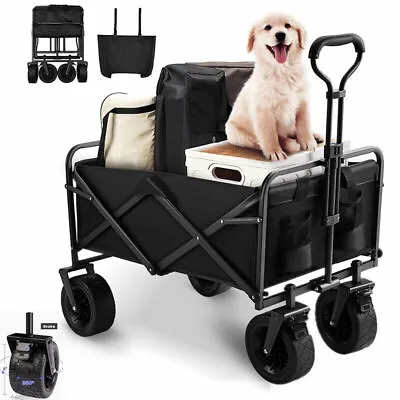 NEW Heavy Duty Metal Black Garden Cart Barrow Utility Trolley - Garden - Home • £59.99