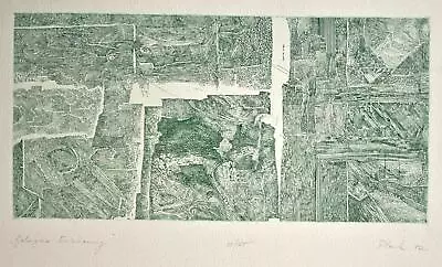 Heinz Plank Abstract Memory Leipzig School Signed Etching 1982 33/50 • $63.82