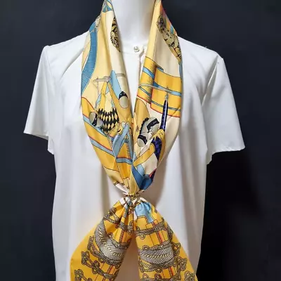 RARE VINTAGE HERMES Silk Scarf  CIRCUS  Carre 90 By Annie Faivre • $214.80