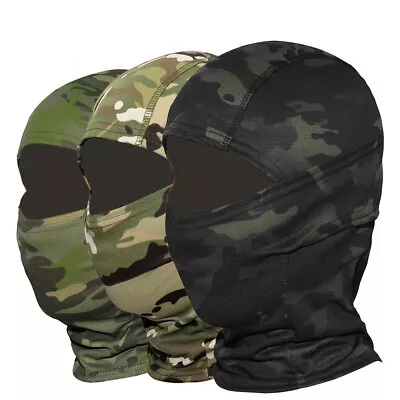 Camouflage Balaclava Hood Military Tactical Helmet Liner Gear Full Face Mask • $9.99