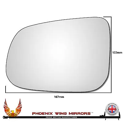 Left Hand Passenger Side Jaguar X-Type 2008-2010 Convex Wing Door Mirror Glass • $8.63