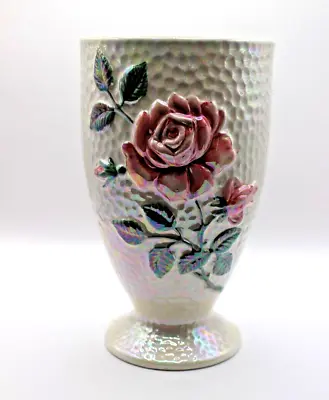 Maling Lustre Ware Rose Design Vase • £12.50