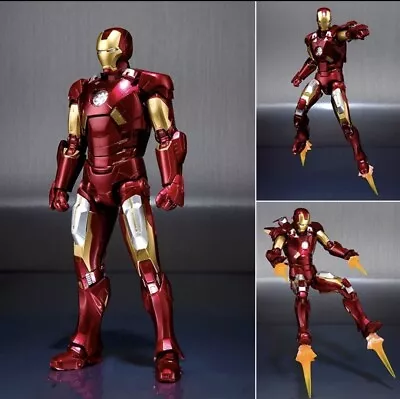 SHF Iron Man MK7 Action Figure | Avengers Iron Man Tony Stark Model Toys Child • £22.99