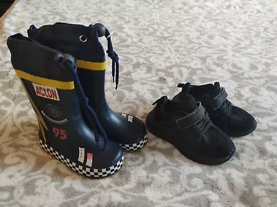 Toddler Wellies & Trainers UK Size 4 • £8