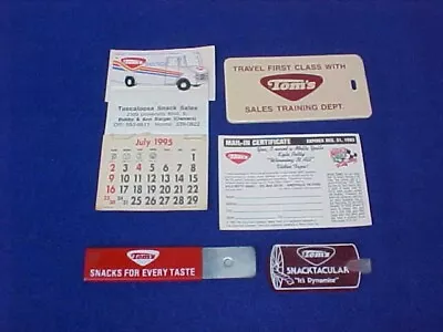 Vintage Tom's Peanut Key Chain Cutter Calendar Tag Card. Lance Jar Store  #3 • $22