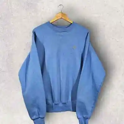 Vintage Champion Baby Blue Jumper Sweatshirt Pullover M • £14.95