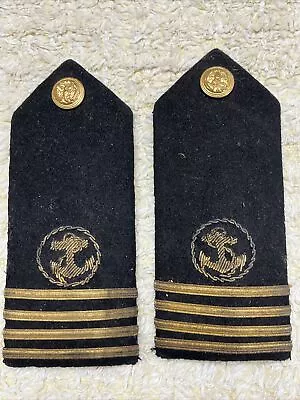 US Navy Shoulder Board Gemsco Military World War II Vietnam Vintage Patch • $5