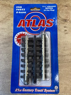 Atlas O Gauge Track #6052 Straight 1 3/4  Sections 4-pack Train Layout 3-rail • $10.95