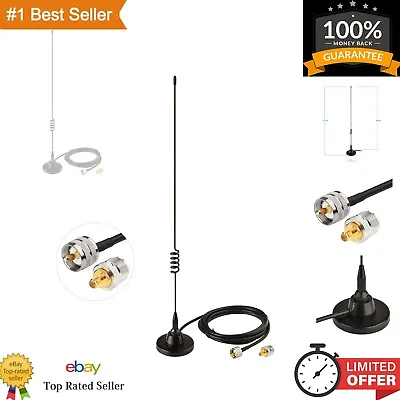 Mobile Radio Antenna - Dual Band VHF UHF - Magnetic Base - 136-174MHz 400-520MHz • $46.22