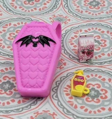 Monster High Day Out Draculaura Purse Backpack Strawberry Milk Spf 500 G3 2022 • $3.99