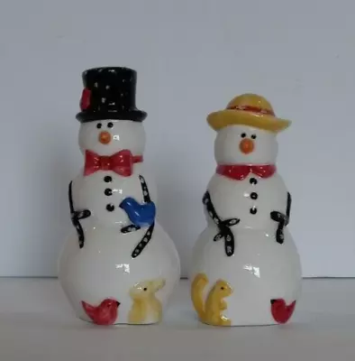 Vtg 1998 NIKKO FINE TABLEWARE Winter Wonderland Salt And Peppers In Original Box • $30.66