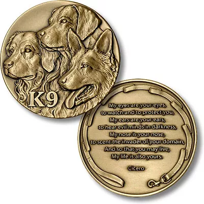 NEW K9 Tribute Challenge Coin 48776 • $12.99