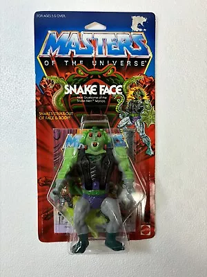 MOTU:  MASTERS OF THE UNIVERSE MATTEL  Snake Face / 8 Back / 1986-1987 Series 6 • $500