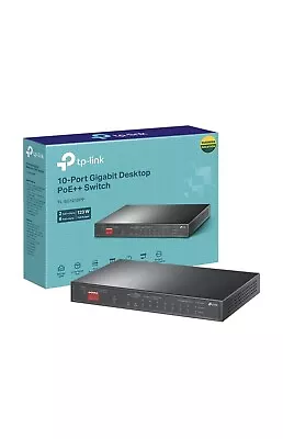 TP-LINK 10-Port Gigabit Desktop Switch With 6-Port PoE+ & 2-Port PoE++ - (TL-SG1 • £150