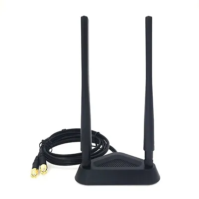 £15.70 • Buy Wireless Extend Cable External 8Dbi Dual-WiFi Network Antenna Magnet Stand AU