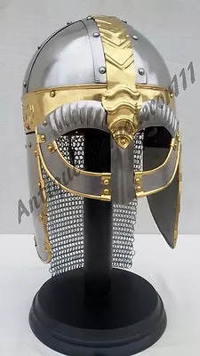 Medieval Gjermundbu Viking Heavy Helmet Spectacle Renactment Larp Role Play  • $88.82