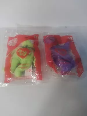 Lot Of TY 2004 Teenie Beanie Babies McDonalds 25th Happy Meal Toys #11..#12 • $9.99