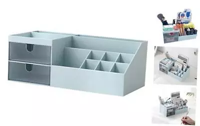 Makeup Organizer Desk Organizer Vanity Organizer Cosmetic Storage Blue • $22.20