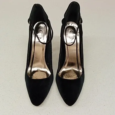 Ladies Black Velvet Shoe's By C'M' Paris BNWOB • £15