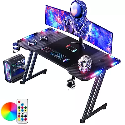 47/55/63 Inch LED Gaming Desk Gaming Table RGB Computer Desk Gamer Workstations • $89.95