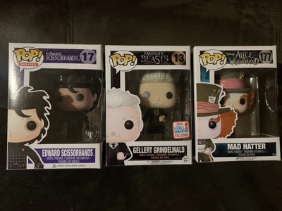 $60 • Buy Pop Vinyl Bundle Johnny Depp Stars Edward Scissors Hands Mad Hatter Grindelwald