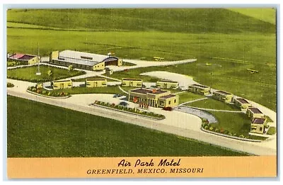 C1950's Bird's Eye View Of Air Park Motel Greenfield Mexico Missouri MO Postcard • $9.72