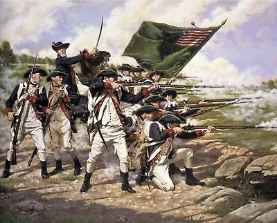 Battle Of Brooklyn Long Island-Revolutionary Art Painting Print • $7.99