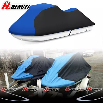 600D 3.4M-3.6M BLUE & BLACK TRAVEL COVER For JET SKI Honda Yamaha Waverunner VXR • $49.49