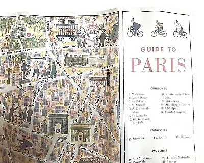 Vintage Style Wall Map Of Paris - Wall Art - Ephemera - 27-1/2  X 19-5/8  • $24.57