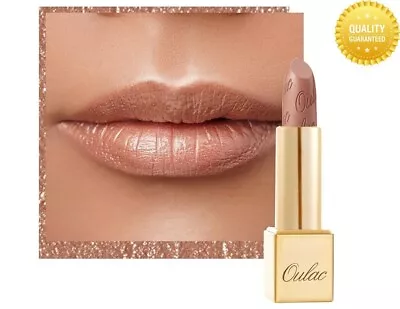 OULAC Metallic Shine Glitter Lipstick Nude High Impact Lipcolor Lightweight S • £6.90