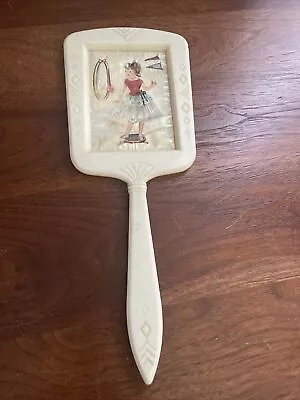 Vintage Girls Children Vanity Hand Mirror Plastic (Bakelite) • $20.98