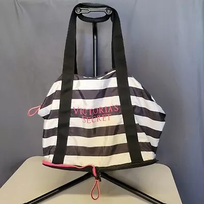Victoria Secret Striped Travel Bag • $25