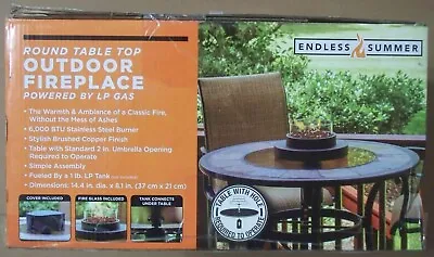 Endless Summer Round Table Top Outdoor Fireplace Propane Gas Burner - Sealed Box • $55
