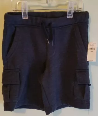 NEW Old Navy Boys SIZE 5 Cargo Jogger Fleece Sweat Shorts NAVY BLUE #12620 • $10