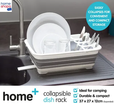 Collapsible Dish Rack Dish Drainer Washing Up Board Cutlery Plates Foldable Home • £8.97
