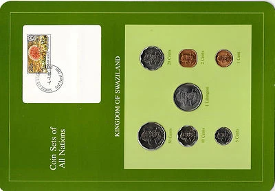 $11.74 • Buy Coin Sets Of All Nations Swaziland 1975-1982 20, 5 Cents, 1 Lilangeni 1979