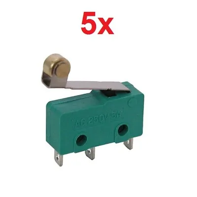 5x Roller Lever Hinge Limit Switch Micro SPDT 3A 250VAC/5A 125VAC 12V 3-Pin Mini • $9.95