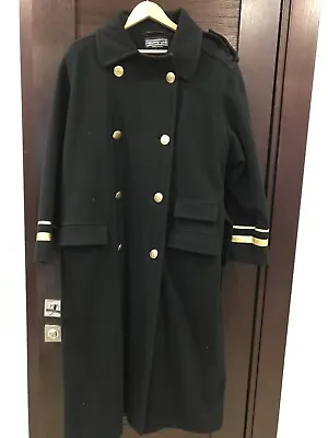 BRITISH  NAVY Officer COAT  Wool AND CASMERE Gold  Buttons  And Gold Embroidered • £150