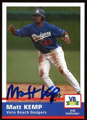 2005 Vero Beach Dodgers MATT KEMP Signed Card Autograph AUTO DODGERS RC • $19.99