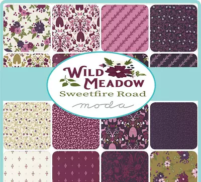 WILD MEADOW Moda Jelly Roll Sweetfire Road Sewing Quilting Fabric PURPLE 43130JR • $38.40