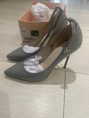 Grey Patent High Heels Size 6 • £9