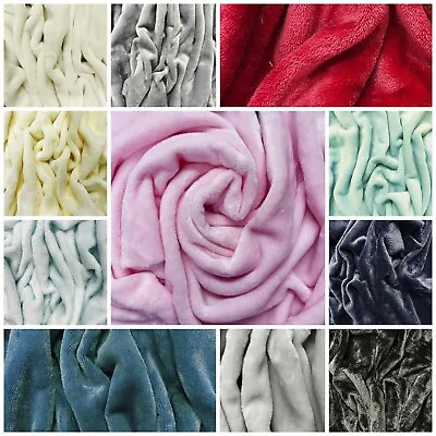 SUPER SOFT Premium Quality Cuddle Fleece Fabric ANTI PILL SHORT PILE 150cm Wide • £349.99