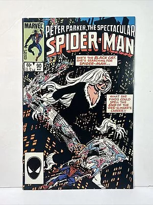 Spectacular Spider-Man # 90 1984 Marvel 2nd Black Costume NM+ 9.6 Black Cat • $64.99