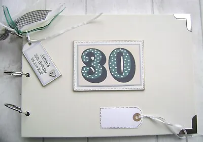 A4 Size. Personalised  30th  Birthday Scrapbook/memory/Photo Album Or Guest Book • £19.50