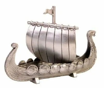 Norway Pewter Viking Ship With Sail NEW • $36.95