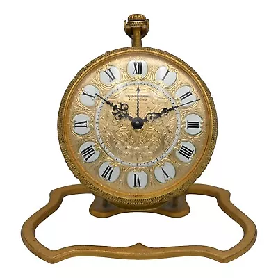 Ernest Borel Versailles 8-day Alarm Travel Desk Clock Large Pocket Watch Running • $91