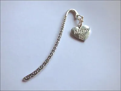 Antique Silver 'mum' Swirls Bookmark Gift Birthday Mothers Day Christmas • £2.49