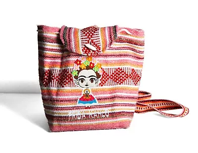 Frida Kahlo Fabric Purse Bag Mini Backpack Mexican Artisan Animated - Darling! • $14.99