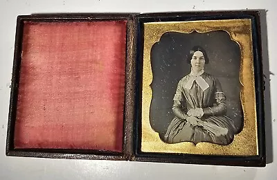 Daguerreotype Of A Woman Holding A Fan • $37